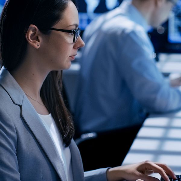 woman on computer