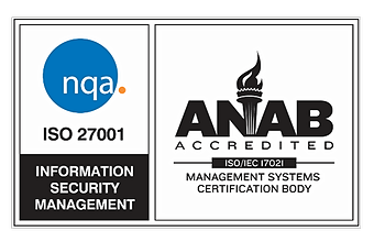 ANAB ISO 27001Quality Management Certificate Badge